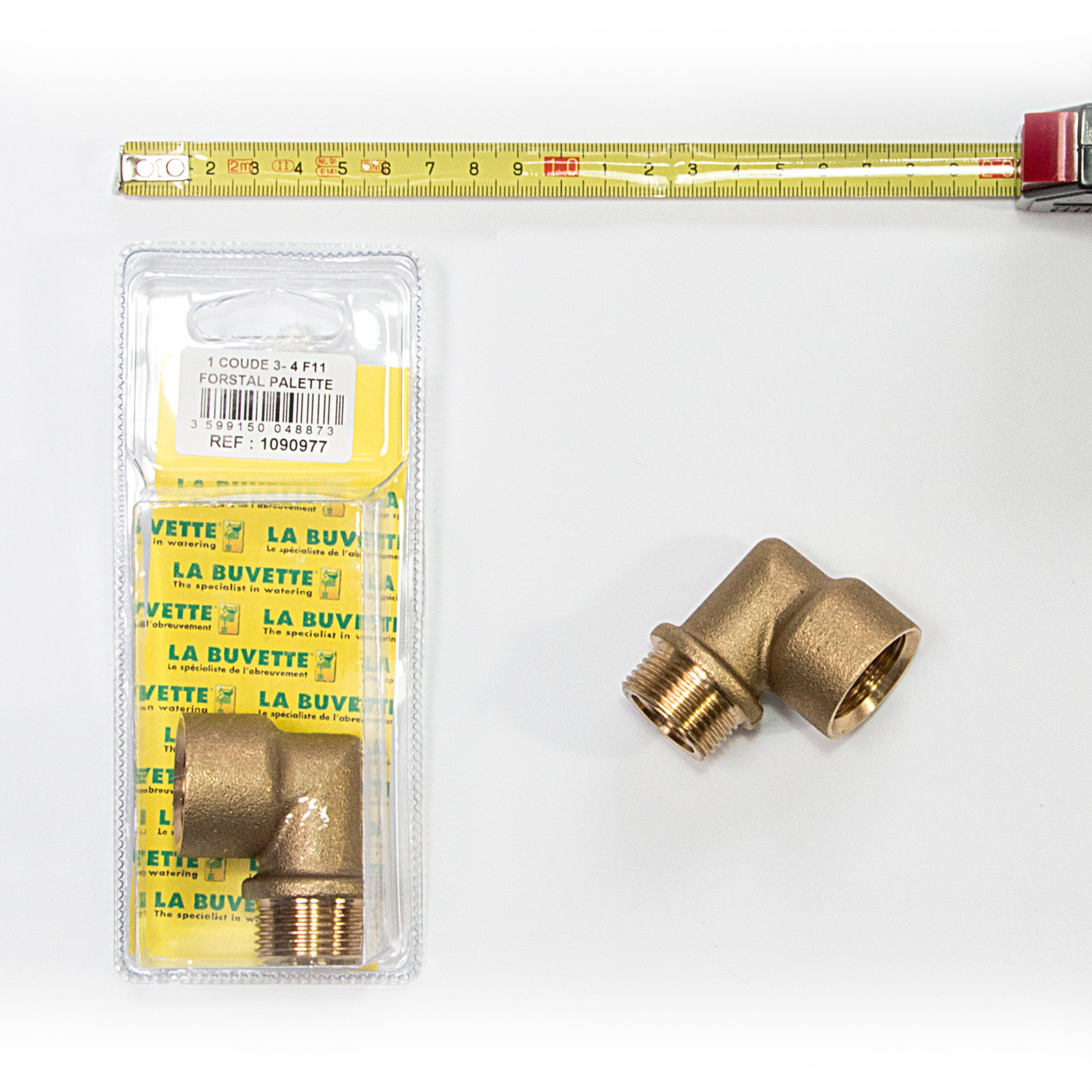 3/4” Messingwinkel Anschluss für Tränken F11 - FORSTAL - BIGSTAL