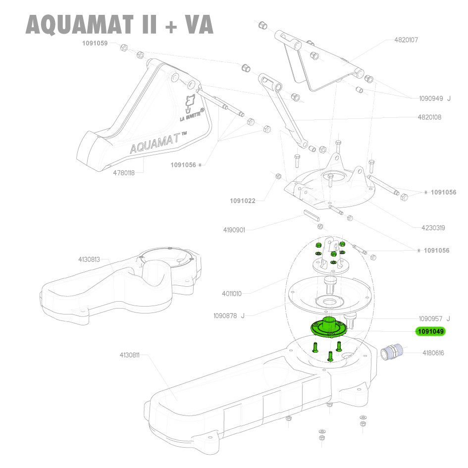 MEMBRANPLATTE+BOLZEN  FÜR AQUAMAT
ersetzt 4491351